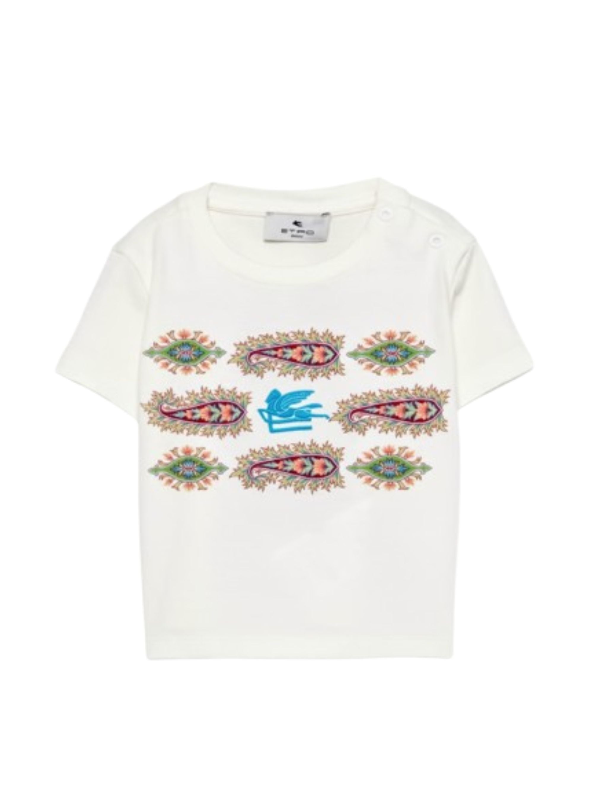 T-shirt per neonato ETRO KIDS bianca con stampa grafica GY8551 Z3672 102 ETRO KIDS 