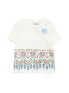 T-shirt per neonati Etro Kids bianca con stampa grafica GY8561 Z3672 102 ETRO KIDS 