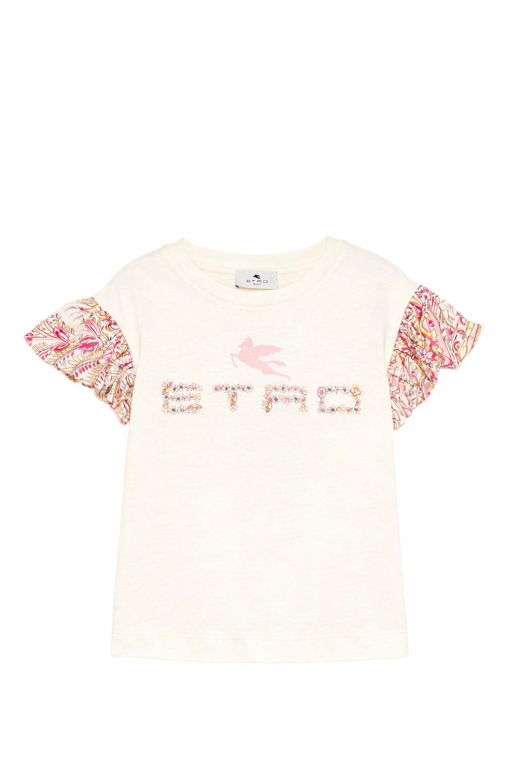 T-shirt per bambina Etro Kids beige con stampa floreale GY8A01 Z3672 102RS ETRO KIDS 