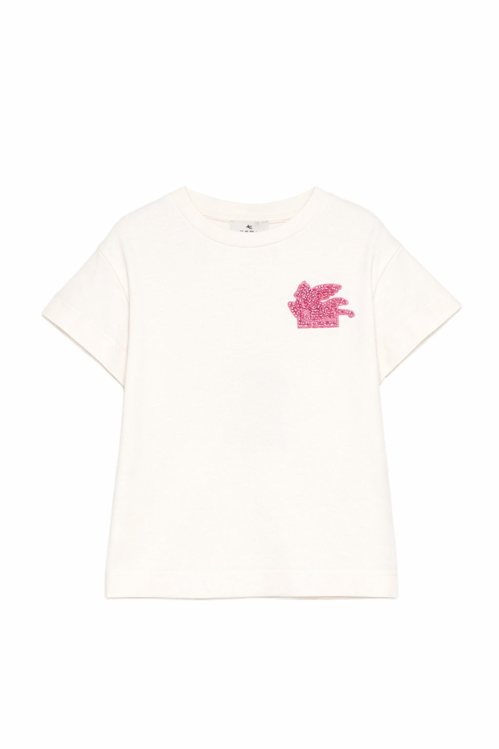 T-shirt per bambina Etro Kids bianca con applicazione sul petto GY8A31 Z3672 102RS ETRO KIDS 
