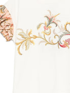 T-shirt per neonata ETRO KIDS bianca con stampa grafica GY8A51 Z3672 105 ETRO KIDS 