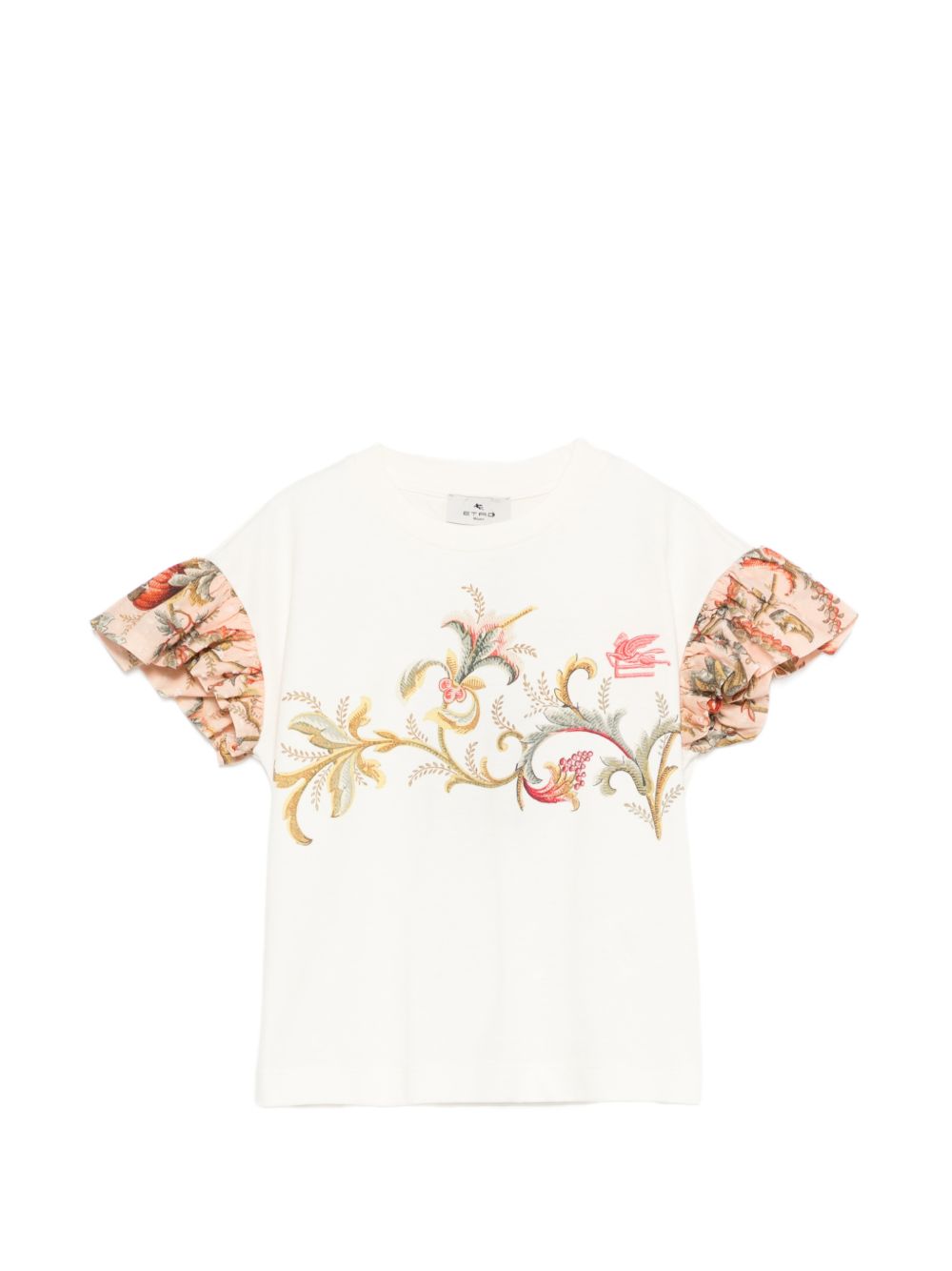 T-shirt per neonata ETRO KIDS bianca con stampa grafica GY8A51 Z3672 105 ETRO KIDS 