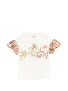 T-shirt per neonata ETRO KIDS bianca con stampa grafica GY8A51 Z3672 105 ETRO KIDS 