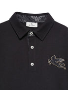 T-shirt per bambino Etro Kids nera con colletto stile polo GY8P01 Z0022 621 ETRO KIDS 