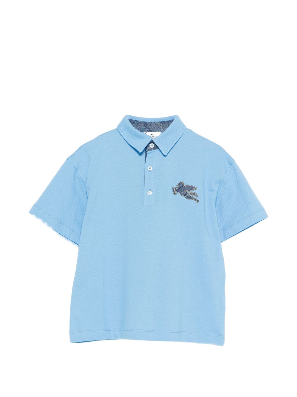 Polo per bambino Etro Kids azzurra con dettaglio logo GY8P01 Z0022 673 ETRO KIDS 