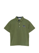 Polo per bambino Etro Kids verde con logo applicato GY8P01 Z0022 721 ETRO KIDS 