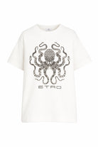 T-shirt per bambino Etro Kids bianca con stampa polpo GY8P31 Z3672 102NE ETRO KIDS 