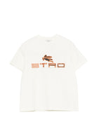 T-shirt per bambino Etro Kids bianca con dettaglio logo sul davanti GY8P71 Z3672 102 ETRO KIDS 