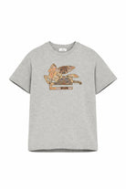 T-shirt per bambino Etro Kids grigia con logo applicato GY8P81 Z3191 806 ETRO KIDS 