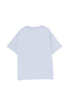 T- shirt per bambino Etro Kids azzurra con logo ricamato GY8P91 Z3672 602 ETRO KIDS 