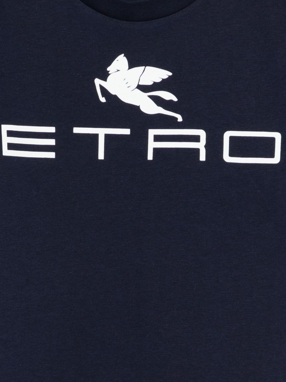 T-shirt per bambino Etro Kids blu navy con dettaglio logo GY8Q11 Z3672 617 ETRO KIDS 