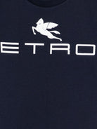 T-shirt per bambino Etro Kids blu navy con dettaglio logo GY8Q11 Z3672 617 ETRO KIDS 
