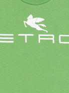T-shirt per bambino Etro Kids verde con stampa logo GY8Q11 Z3672 773 ETRO KIDS 