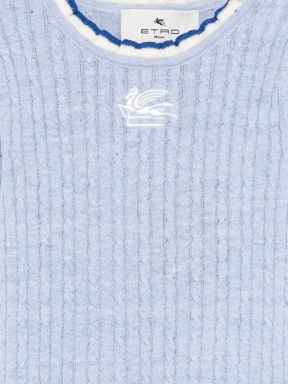 T-shirt per bambina Etro Kids blu con ricamo Pegaso sul davanti GY9A20 X0259 824 ETRO KIDS 