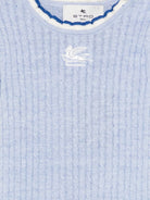 T-shirt per bambina Etro Kids blu con ricamo Pegaso sul davanti GY9A20 X0259 824 ETRO KIDS 