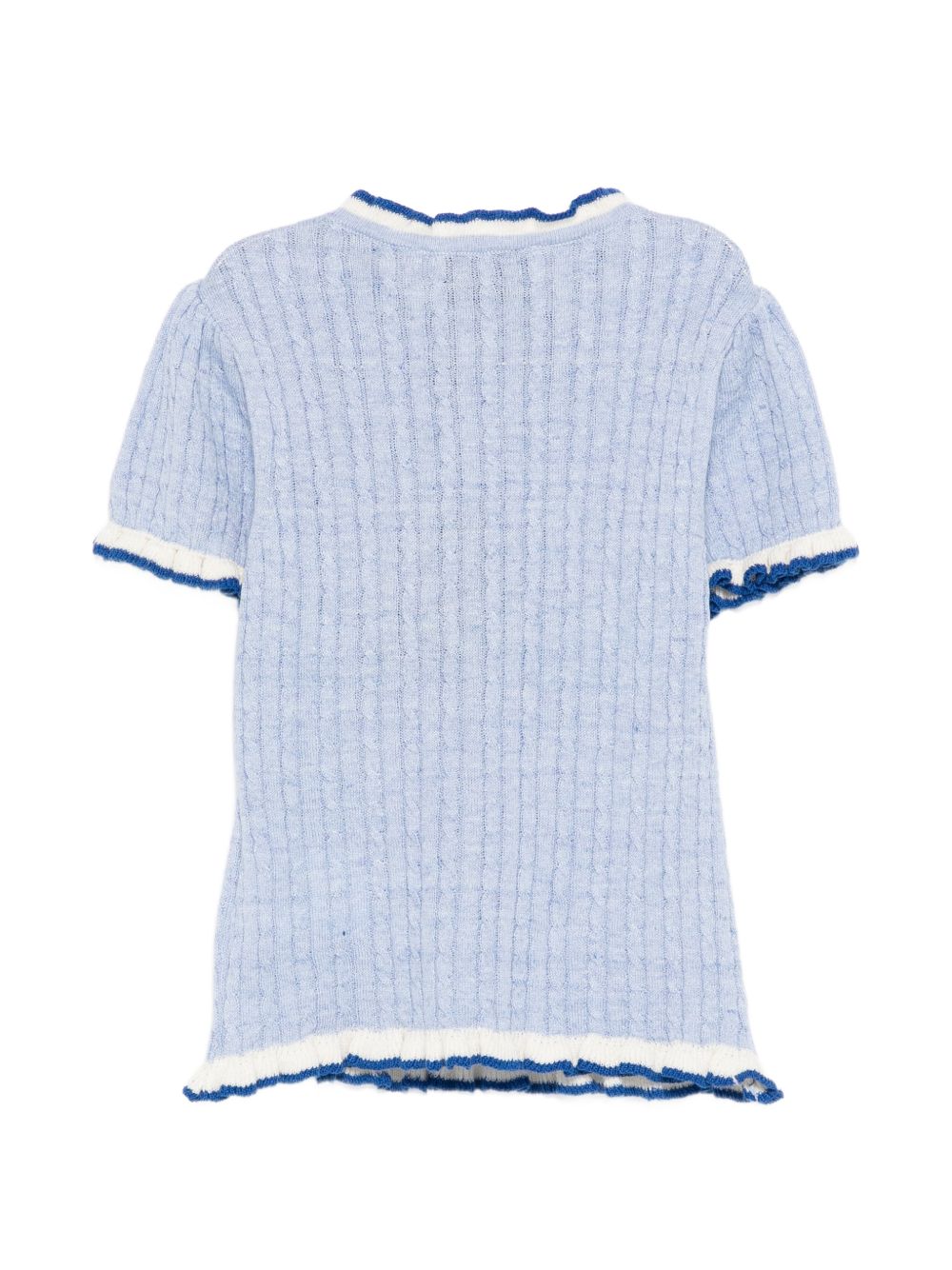 T-shirt per bambina Etro Kids blu con ricamo Pegaso sul davanti GY9A20 X0259 824 ETRO KIDS 