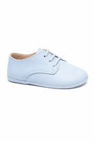 Scarpine primi passi per neonato Eli1957 azzurre con chiusura frontale con lacci 10016AL CELESTE Eli Kids 