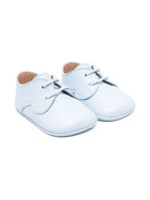 Scarpine primi passi per neonato Eli1957 azzurre con chiusura frontale con lacci 10016AL CELESTE Eli Kids 