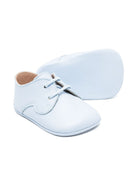 Scarpine primi passi per neonato Eli1957 azzurre con chiusura frontale con lacci 10016AL CELESTE Eli Kids 