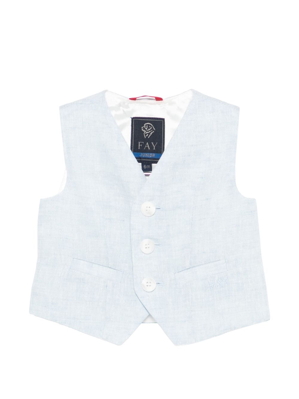 Gilet per neonato Fay Kids azzurro con scollo a V FY2542 I0318 607 FAY KIDS 