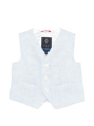 Gilet per neonato Fay Kids azzurro con scollo a V FY2542 I0318 607 FAY KIDS 