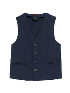 Gilet per bambino Fay Kids blu con scollo a V FY2Q12 I0315 620 FAY KIDS 