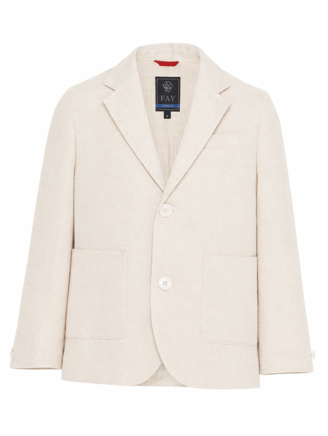 Giacca per bambino Fay Kids bianca con revers classici FY2Q34 I0318 109 FAY KIDS 