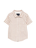 Camicia per neonato Fay Kids beige a righe a maniche corte FY5510 Z3691 101BR FAY KIDS 