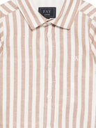 Camicia per neonato Fay Kids beige a righe a maniche corte FY5510 Z3691 101BR FAY KIDS 