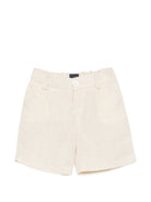 Shorts per neonato Fay Kids beige con logo ricamato sul retro FY6579 I0318 109 FAY KIDS 