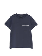 T-shirt per bambino Fay Kids blu con taschino sul petto FY8P51 Z3708 625 FAY KIDS 