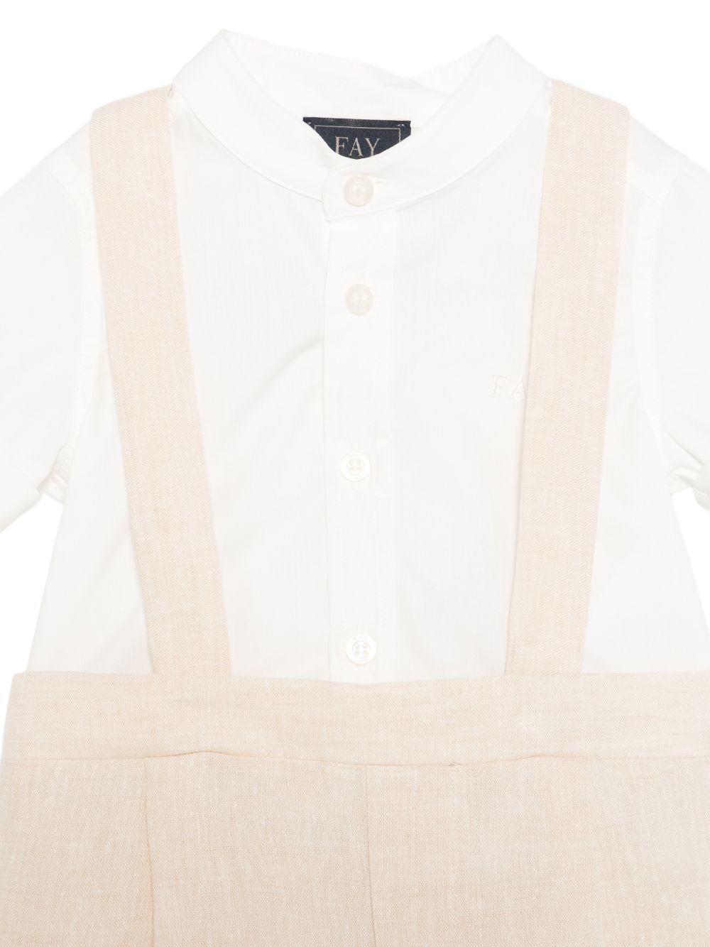 Set camicia e salopette per neonato Fay Kids multicolore con colletto tondo FYA511 I0318 109AV FAY KIDS 