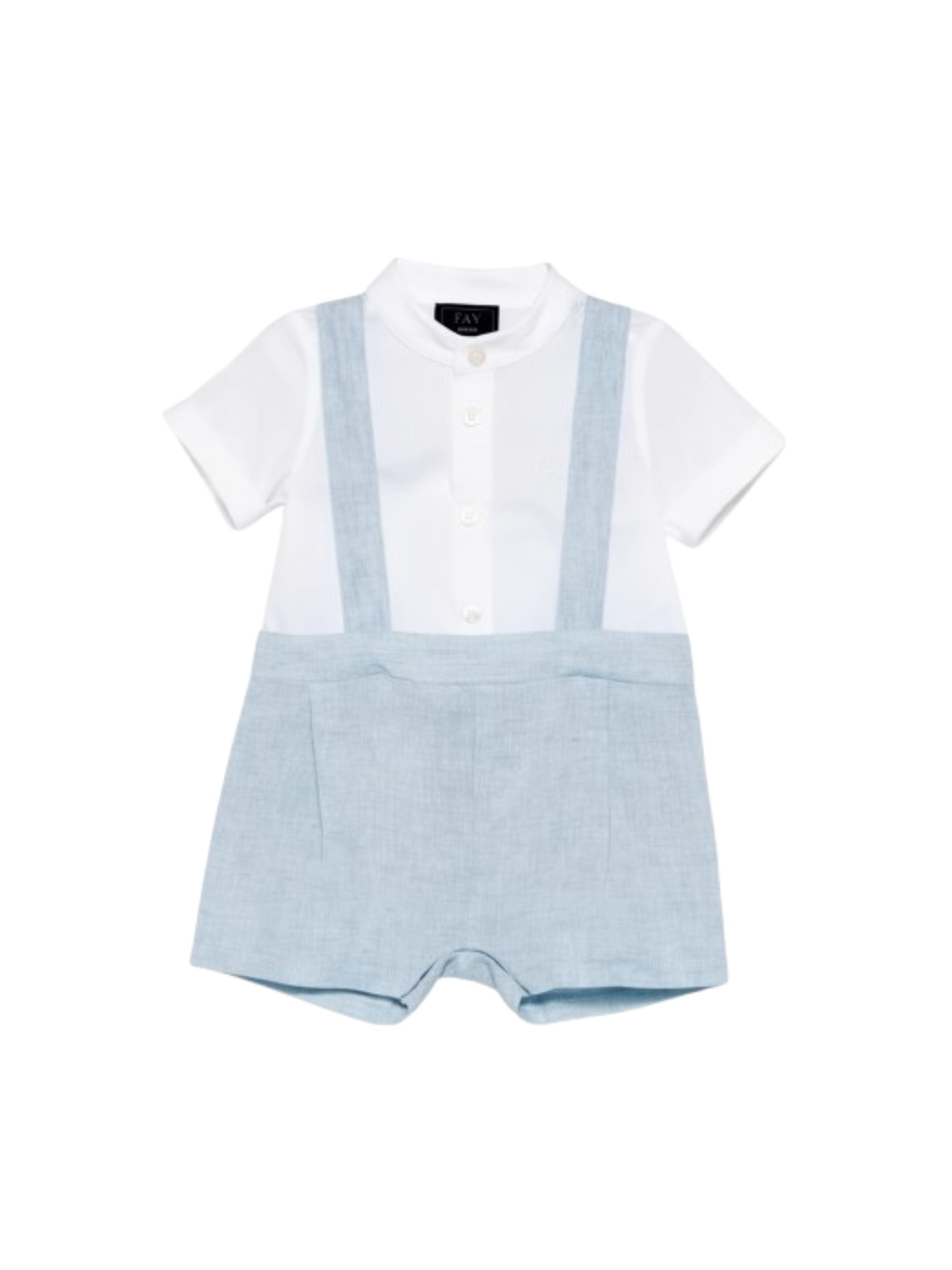 Salopette per neonato fay Kids azzurra con chiusura a bottoni FYA511 I0318 607 FAY KIDS 