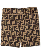 Shorts per neonato Fendi Kids marrone con logo FF BMF176 A6A6 F0E0ZX FENDI KIDS 