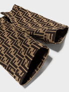 Shorts per neonato Fendi Kids marrone con logo FF BMF176 A6A6 F0E0ZX FENDI KIDS 