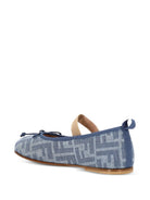 Ballerine per bambina Fendi Kids blu con effetto FF JFR376 AWKC F1V9L FENDI KIDS 