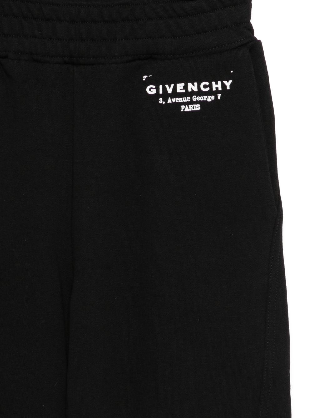 Pantaloni sportivi per bambino Givenchy Kids neri con logo sul davanti H31074 09B GIVENCHY KIDS 