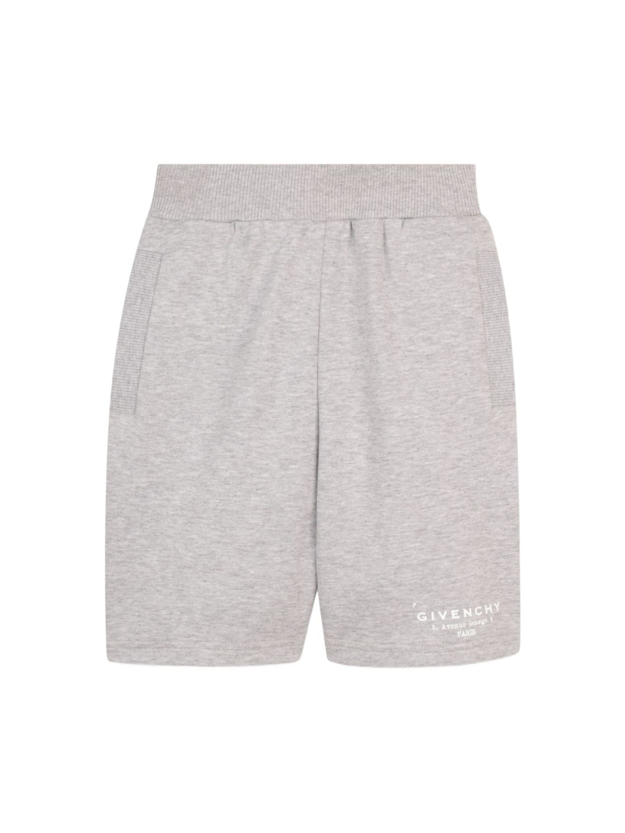 Shorts da bambino Givenchy Kids grigio con stampa logo H31099 A01 GIVENCHY KIDS 