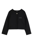 Giacca per bambina Givenchy Kids nera con applicazione logo H31147 09B GIVENCHY KIDS 