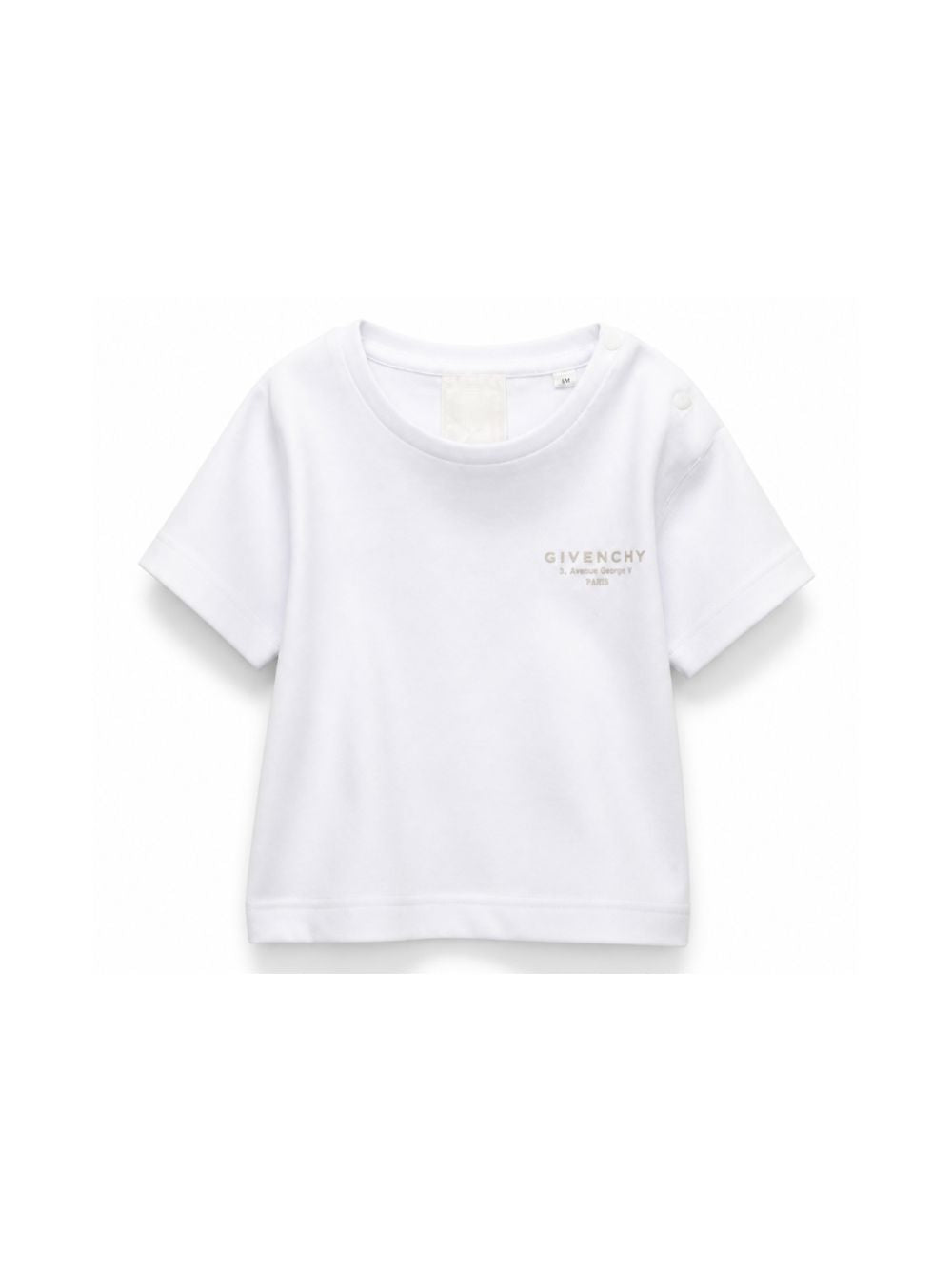 T-shirt per neonati Givenchy Kids bianca con logo sul davanti H31184 10P GIVENCHY KIDS 