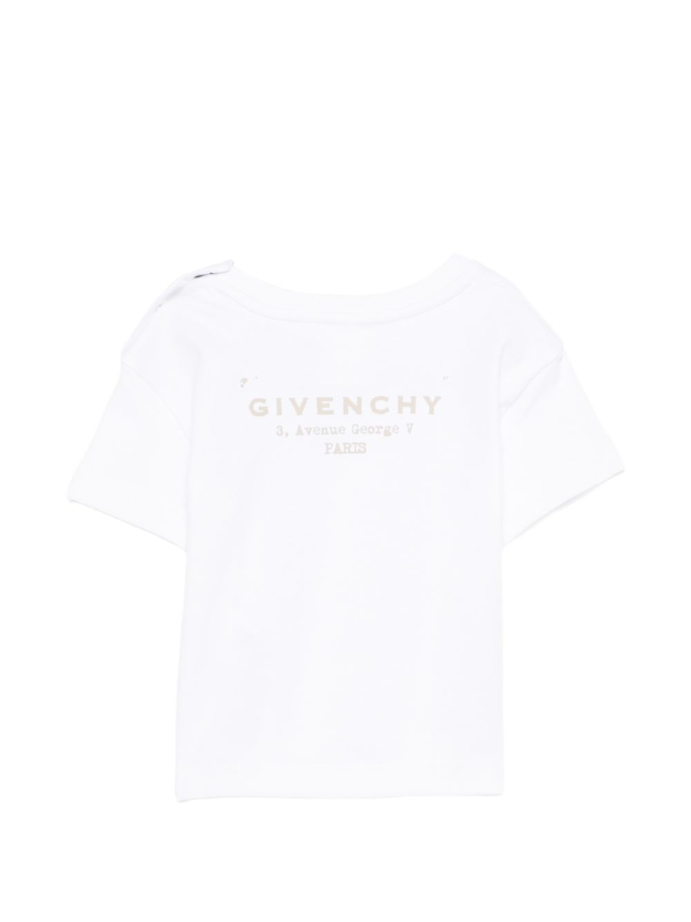 T-shirt per neonati Givenchy Kids bianca con logo sul davanti H31184 10P GIVENCHY KIDS 