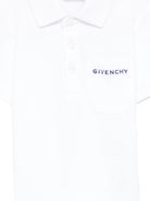 T-shirt per neonato Givenchy Kids bianca con colletto stile polo H31204 10P GIVENCHY KIDS 