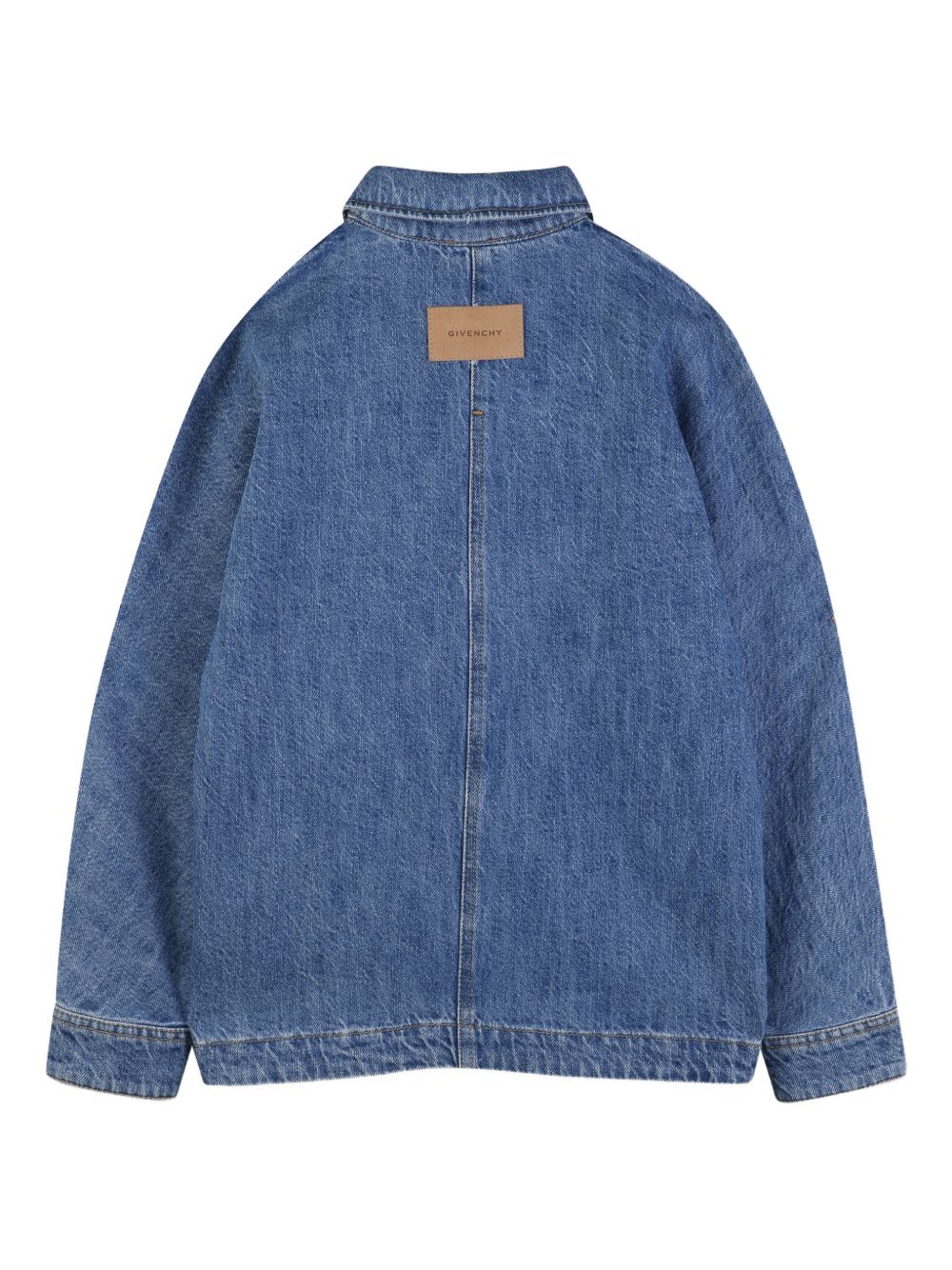 Camicia per bambino Givenchy Kids in denim con taschino e logo H31212 Z25 GIVENCHY KIDS 