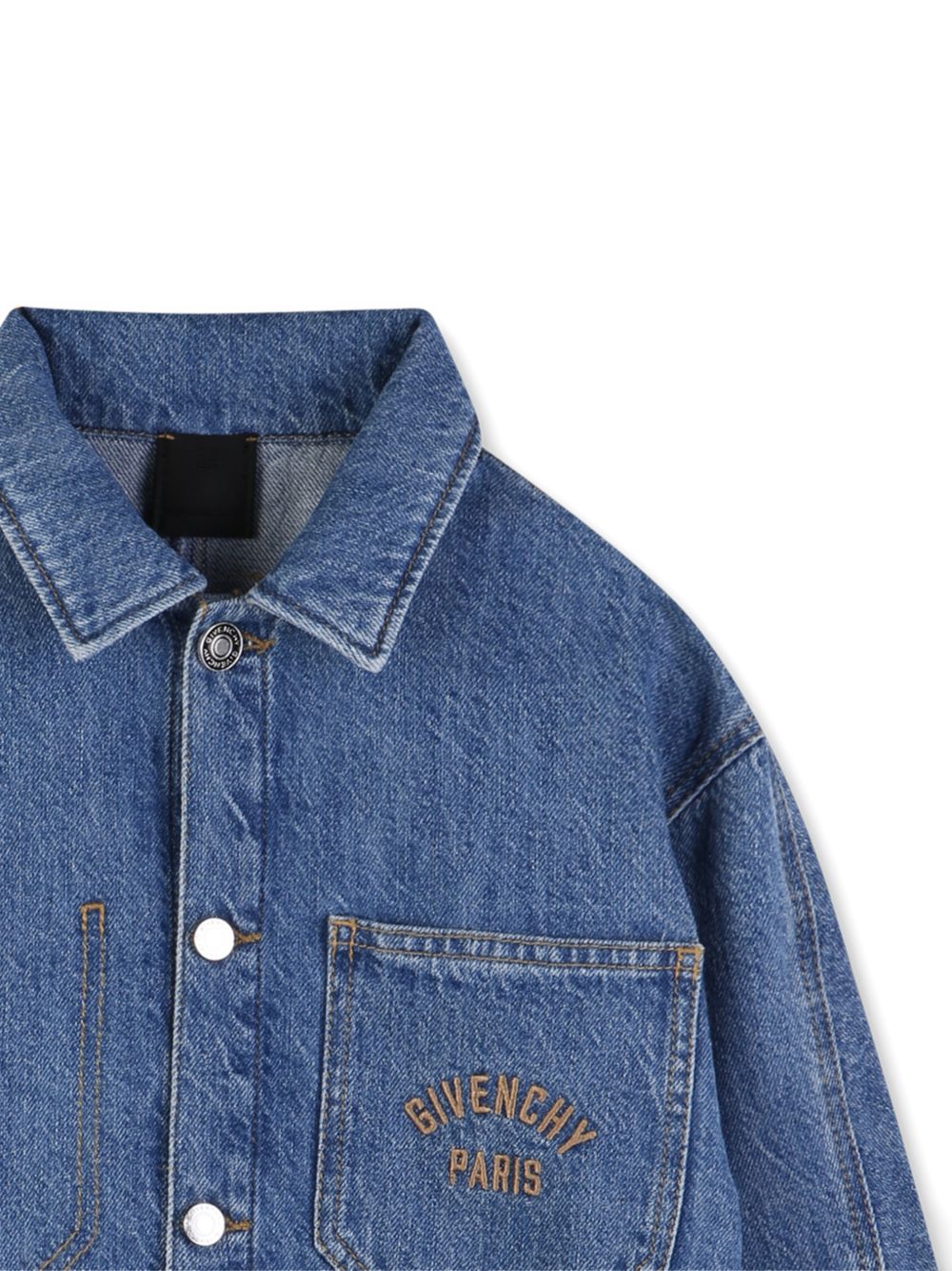Camicia per bambino Givenchy Kids in denim con taschino e logo H31212 Z25 GIVENCHY KIDS 