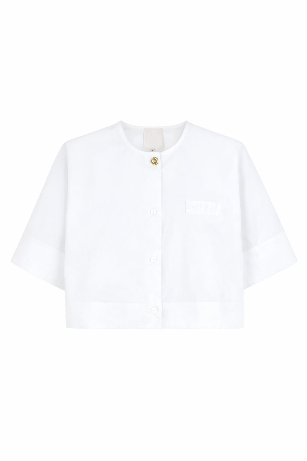 Camicia per bambina Givenchy Kids bianca a maniche corte con bottoni H31220 10P GIVENCHY KIDS 