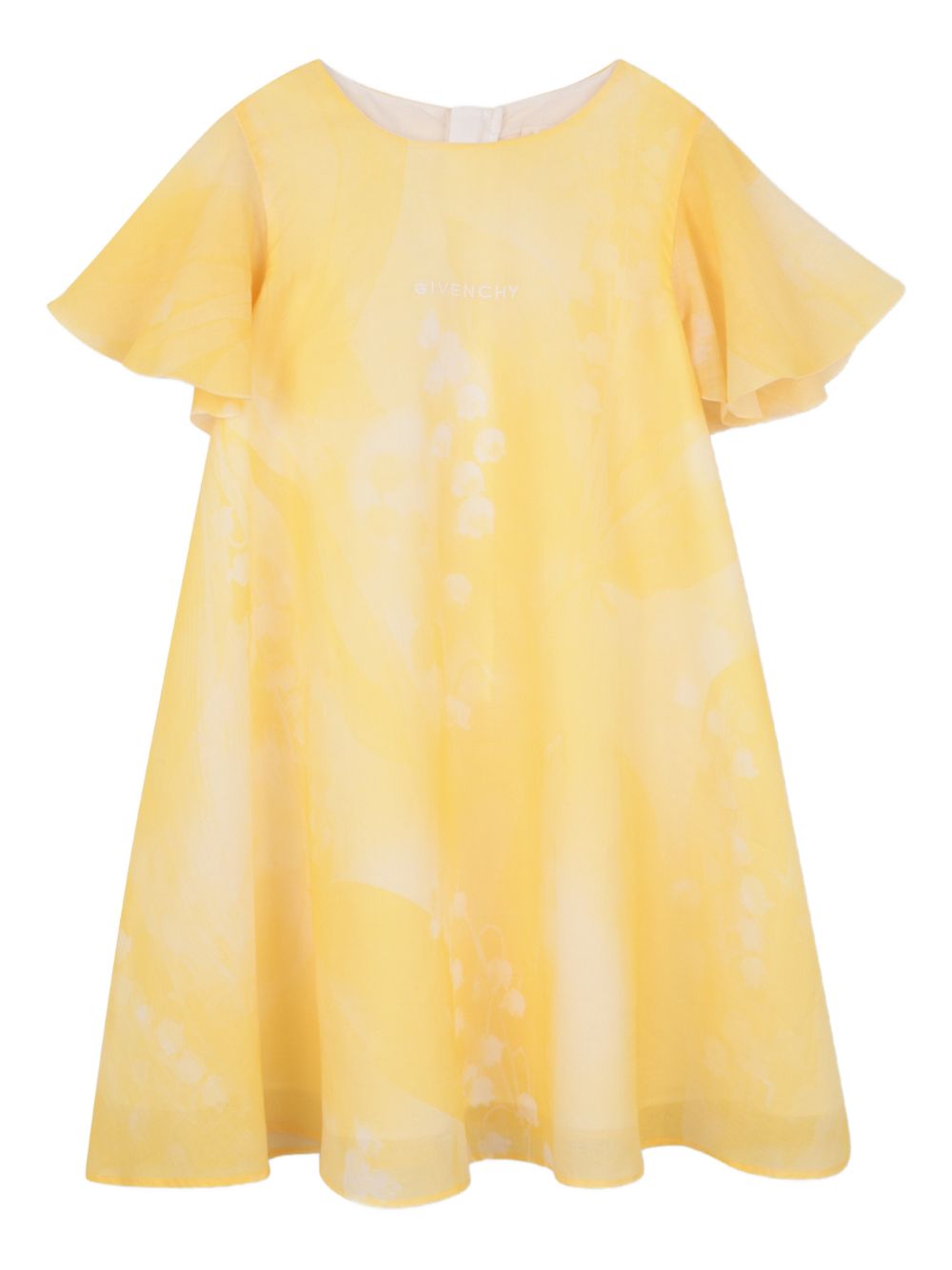 Abito per bambina Givenchy Kids giallo con zip e logo H31256 524 GIVENCHY KIDS 