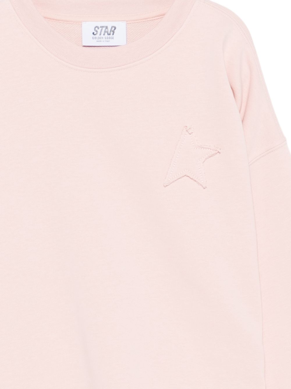 Felpa per bambina Golden Goose Kids rosa con dettaglio stella GKP02629P002488 25523 GOLDEN GOOSE KIDS 