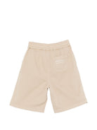 Shorts Peleppe per bambino Golden Goose Kids beige con coulisse in vita GKP02680P002464 60134 GOLDEN GOOSE KIDS 