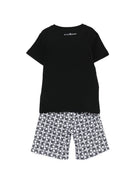 Set due pezzi per bambino John Richmond Junior nero con monogramma RBP26004CJ BLACK JOHN RICHMOND KIDS 