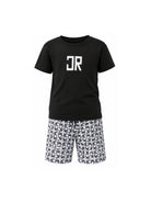 Set due pezzi per bambino John Richmond Junior nero con monogramma RBP26004CJ BLACK JOHN RICHMOND KIDS 